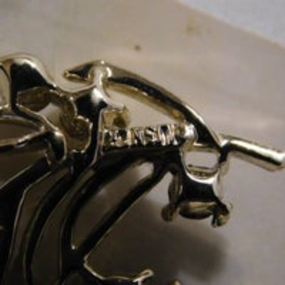 LISNER Blue Rhinestone Brooch Vintage - Picture 6 of 7